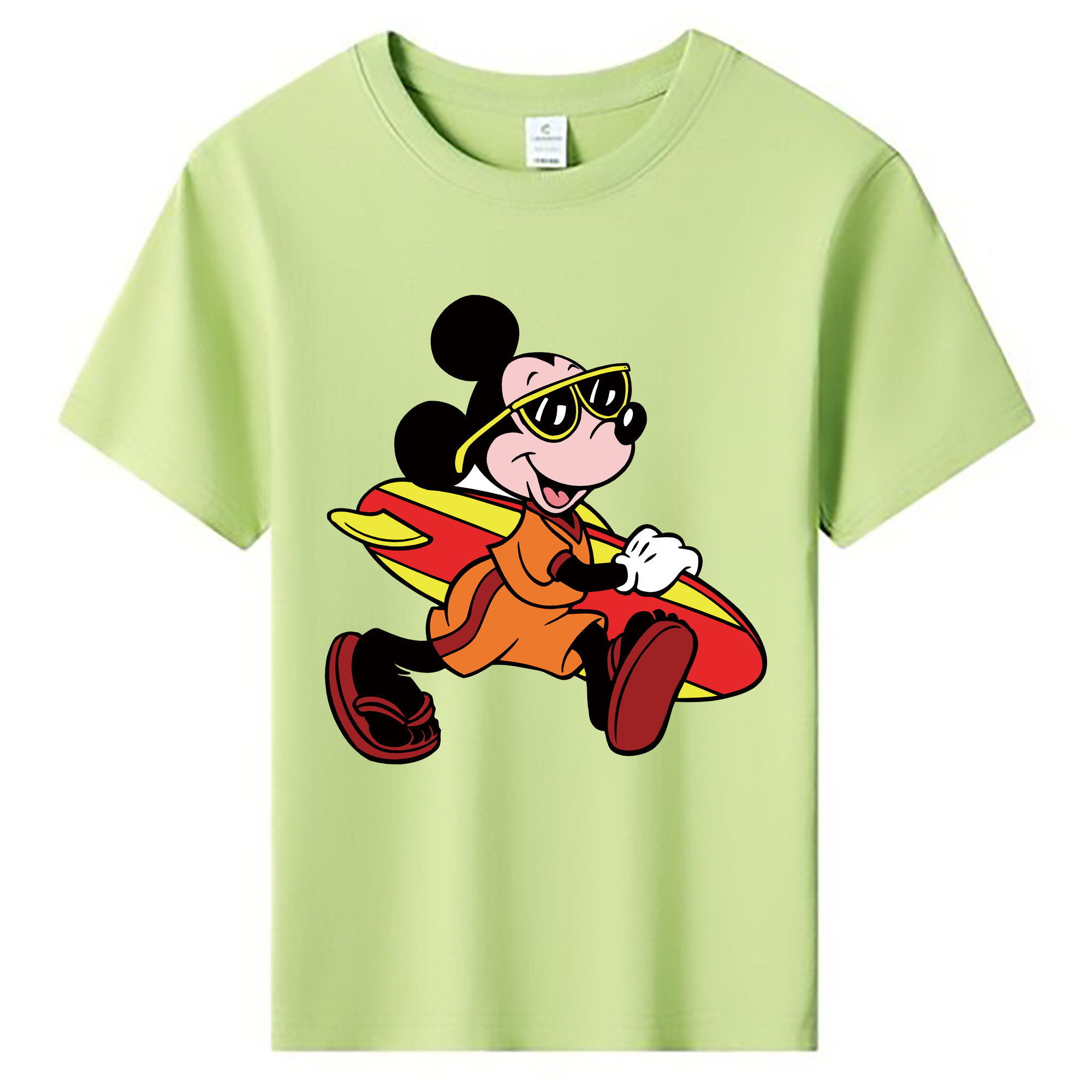 ミッキーマウス Mickey Mouse 綿100％キッズTシャツ（フロントプリント）